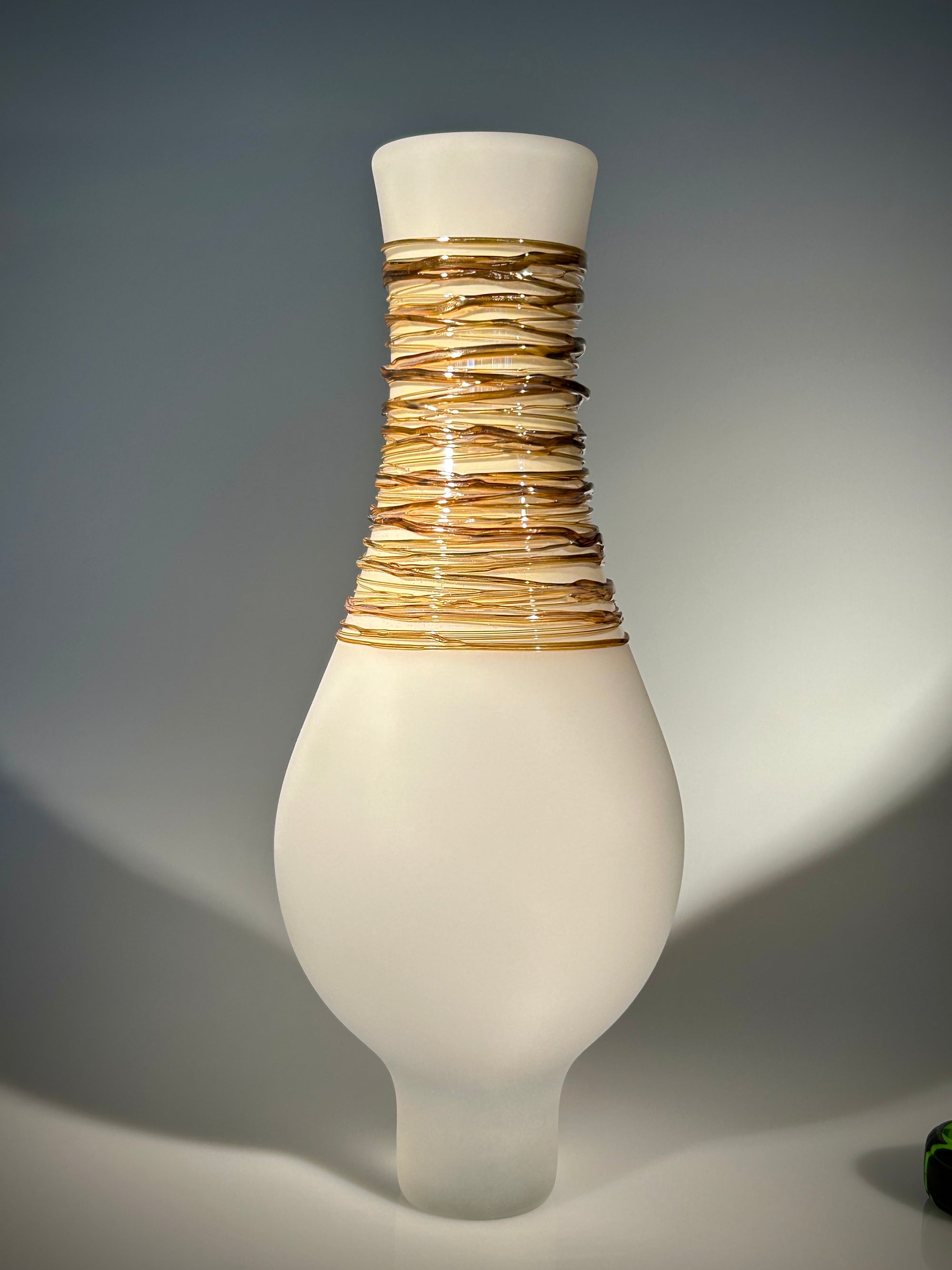 Gold Wrapped White Vase