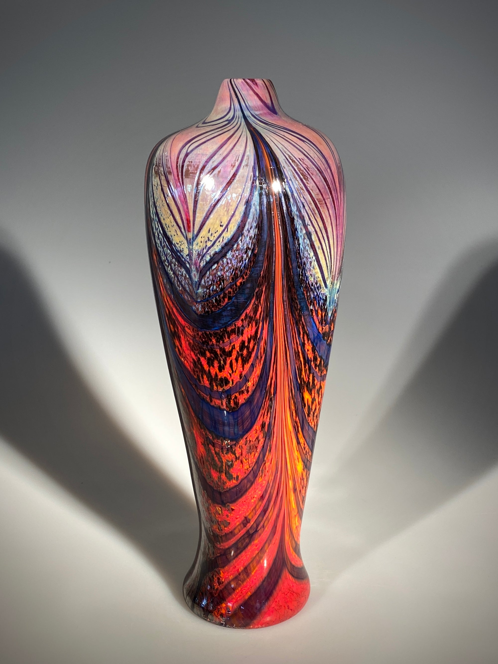 Red Feather Vase