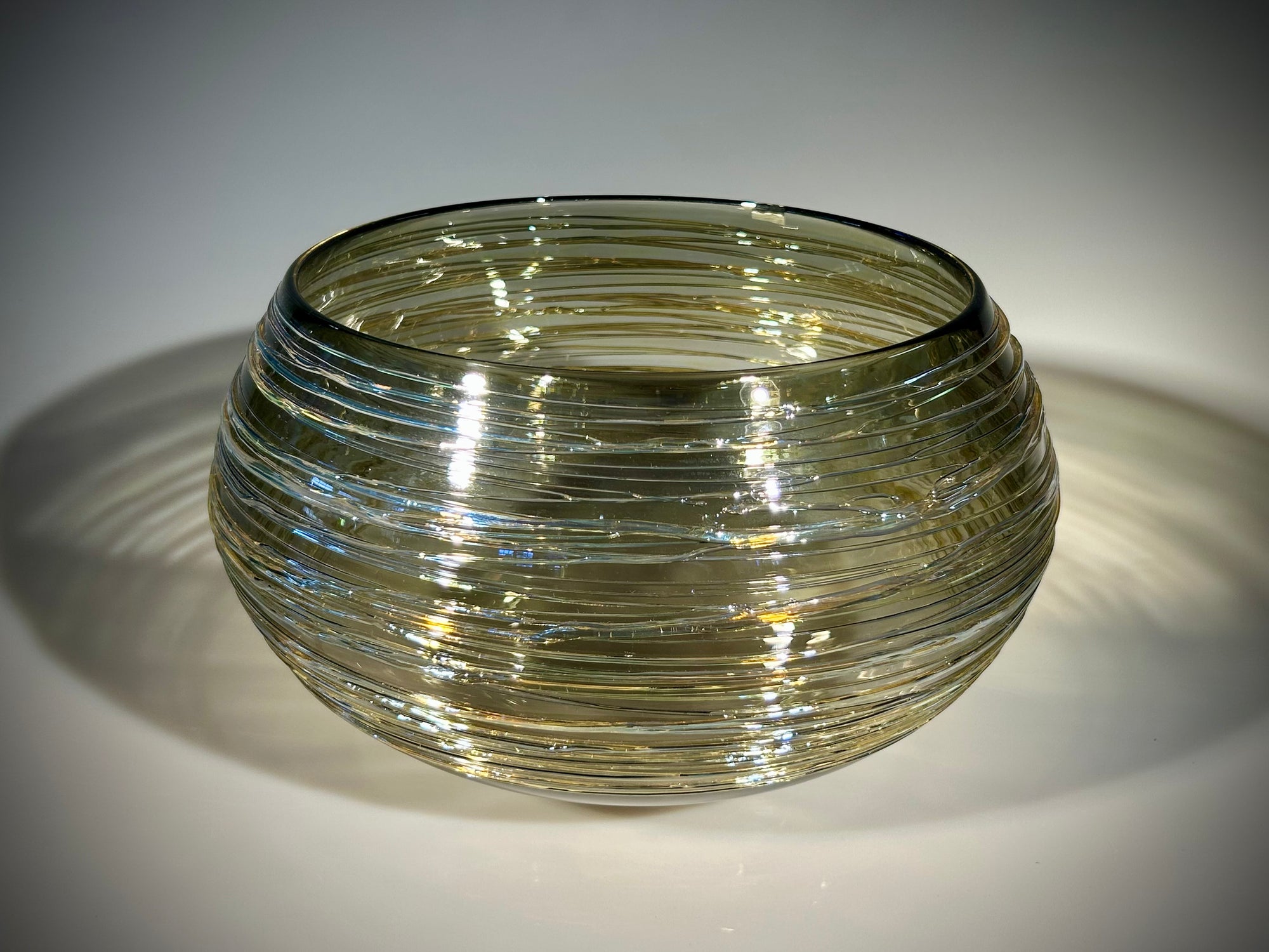Grey/Gold Threaded Bowl