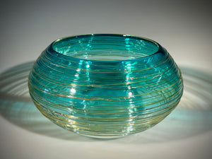 Copper Blue/Gold Threaded Bowl