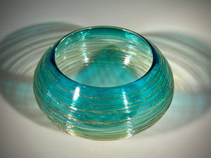 Copper Blue/Gold Threaded Bowl