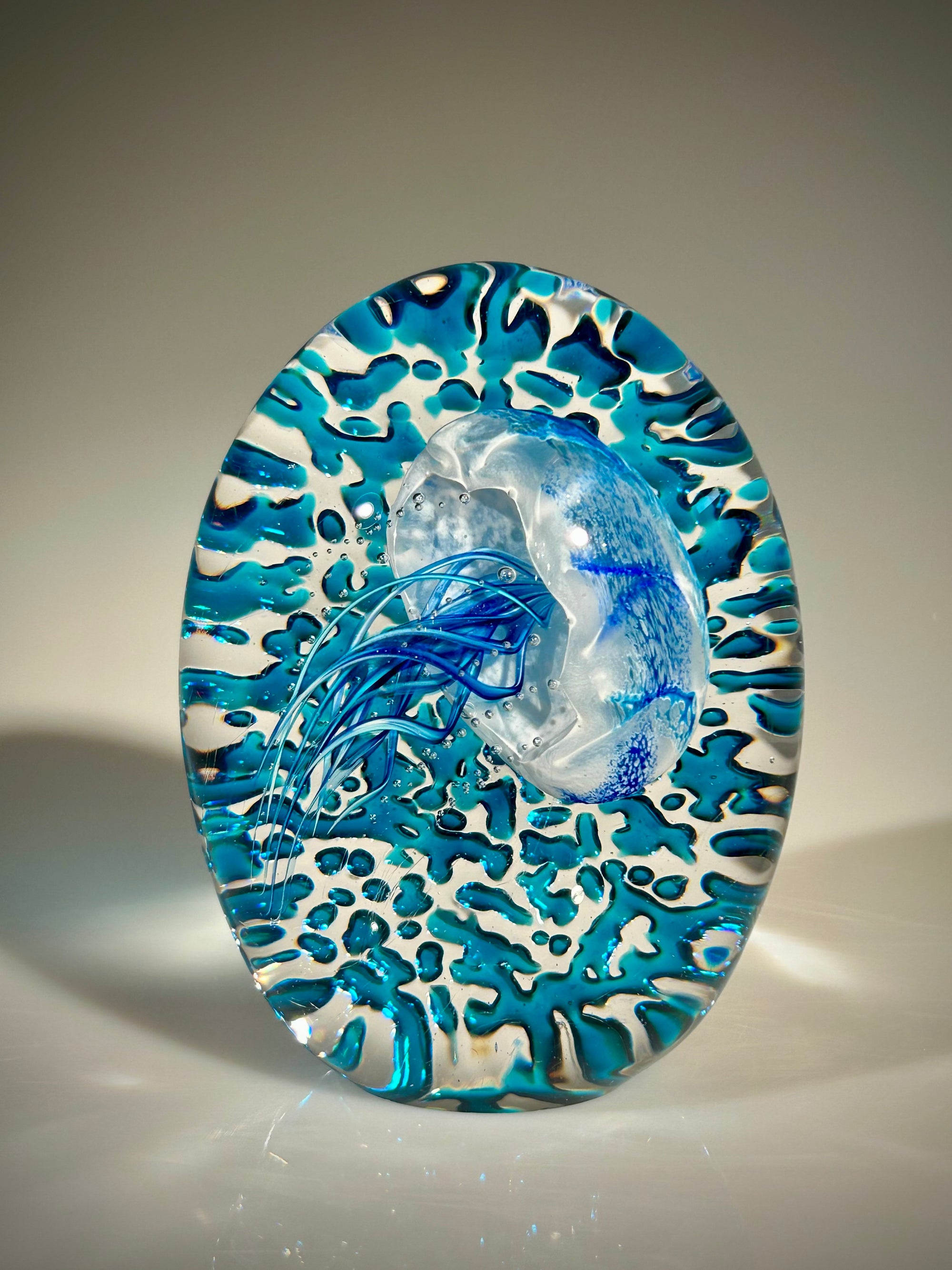 Blue/Green Sideways Ripple Jellyfish