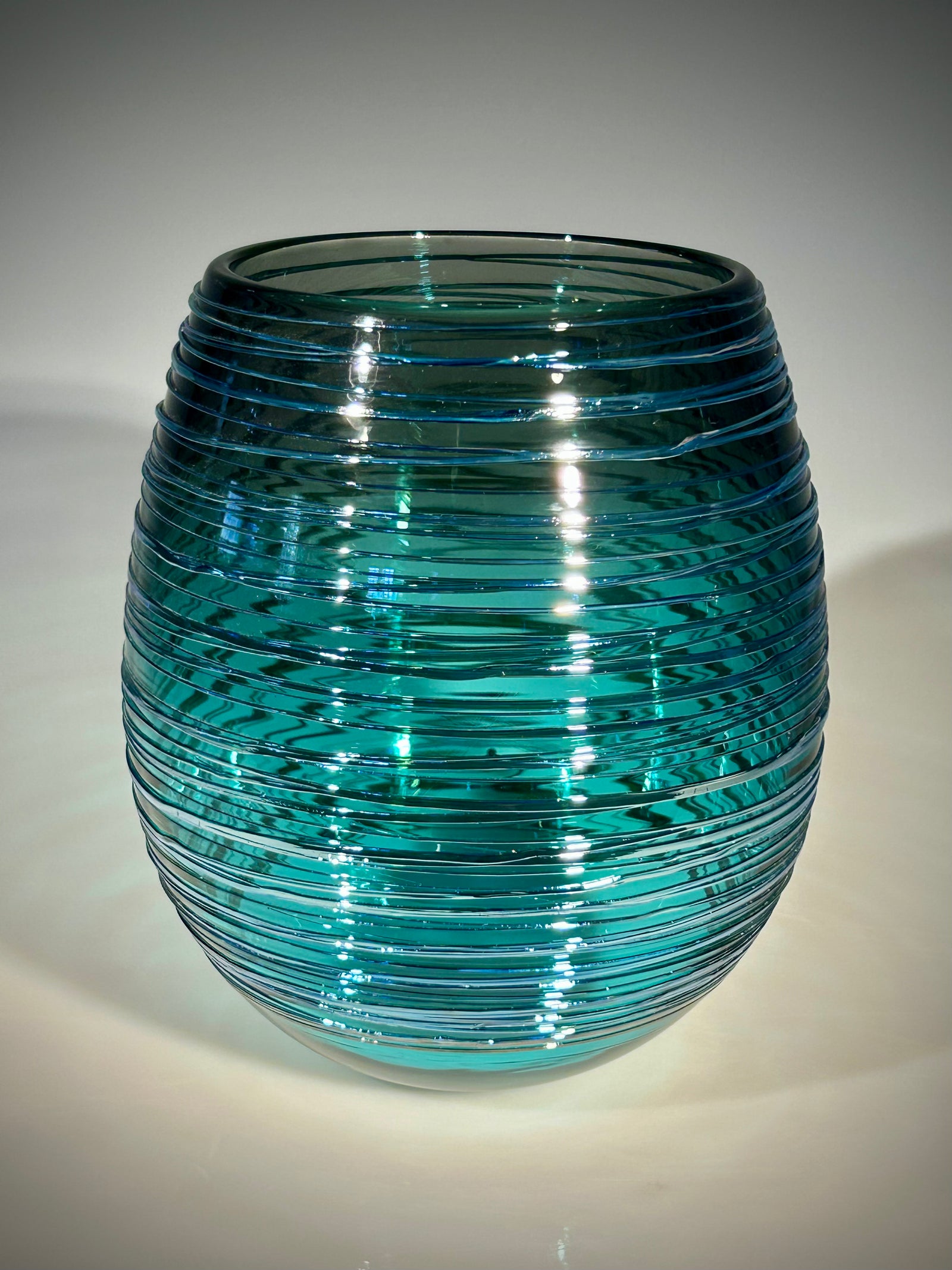 Blue/Grey Threaded Calabash