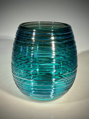 Blue/Grey Threaded Calabash