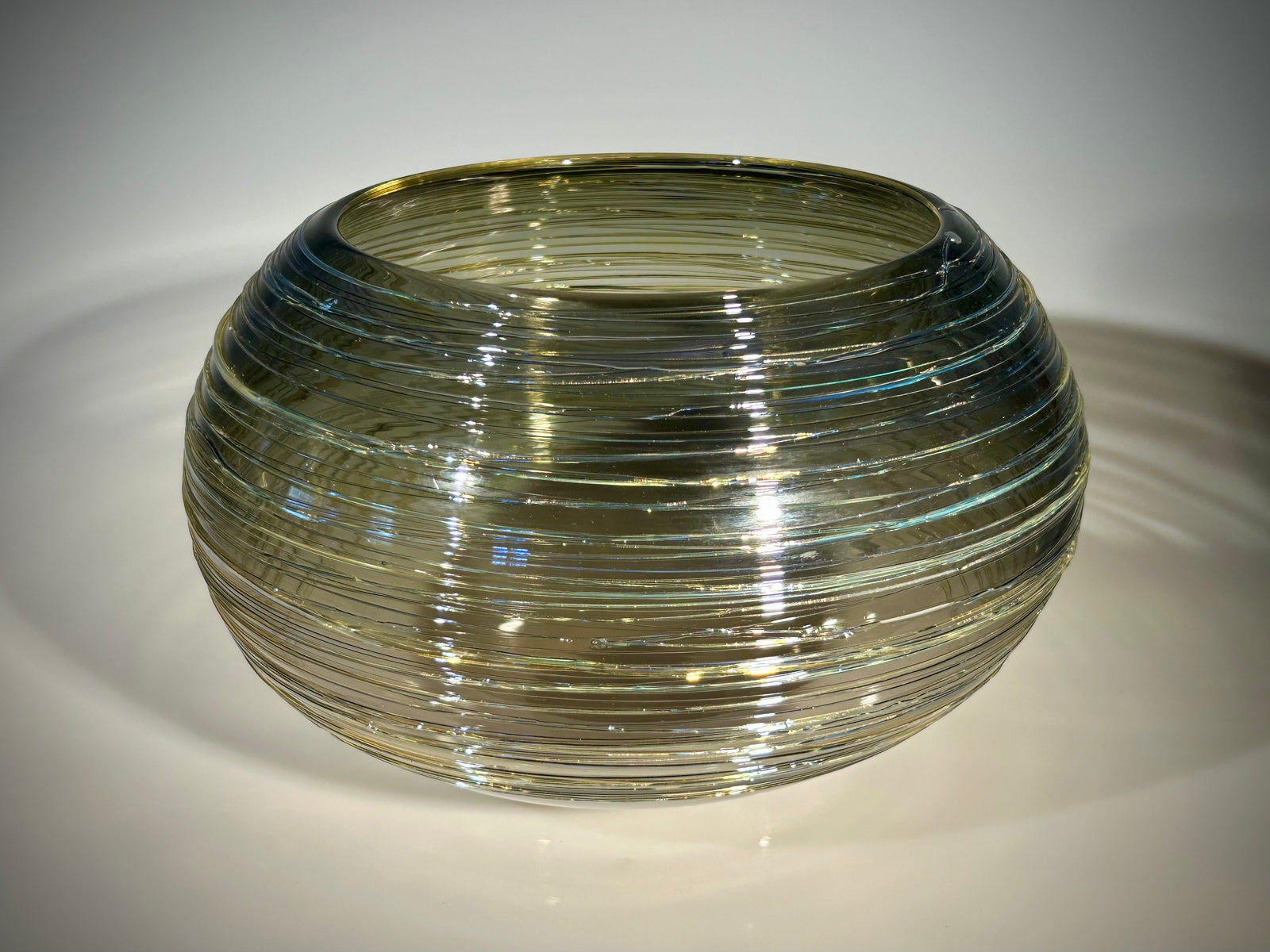 Grey and Gold Threaded Bowl