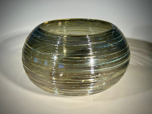 Grey and Gold Threaded Bowl