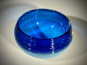 Cobalt Celadon Threaded Bowl