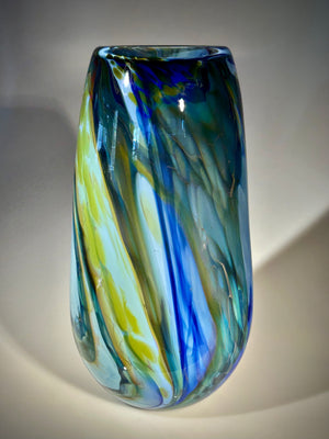 Blues and Gold Vase