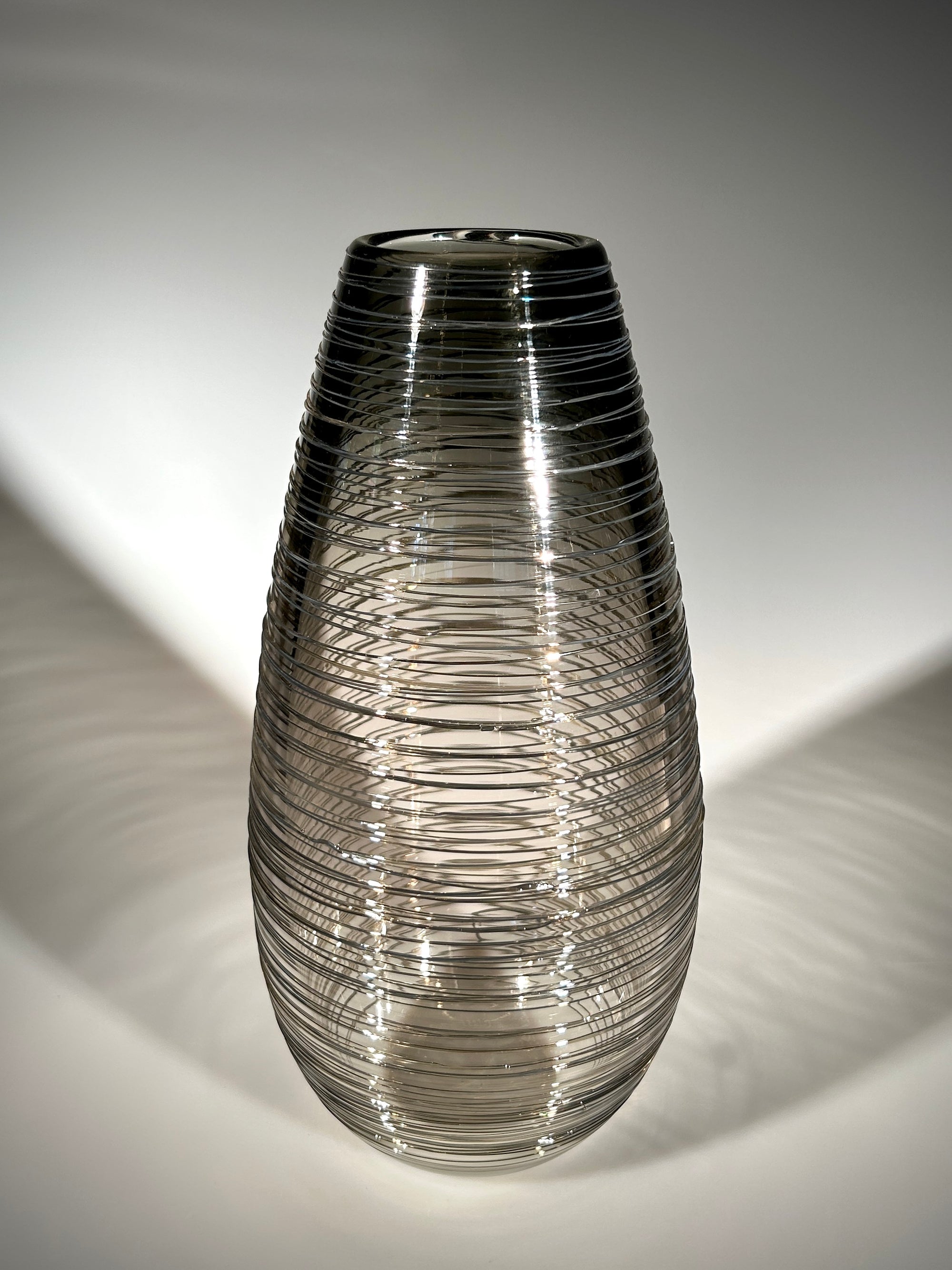 Grey Threaded Vase