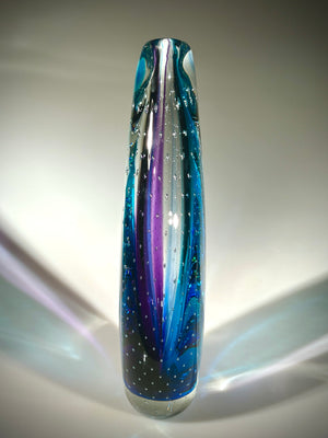 Blue/Amethyst Bubble Drop Vase