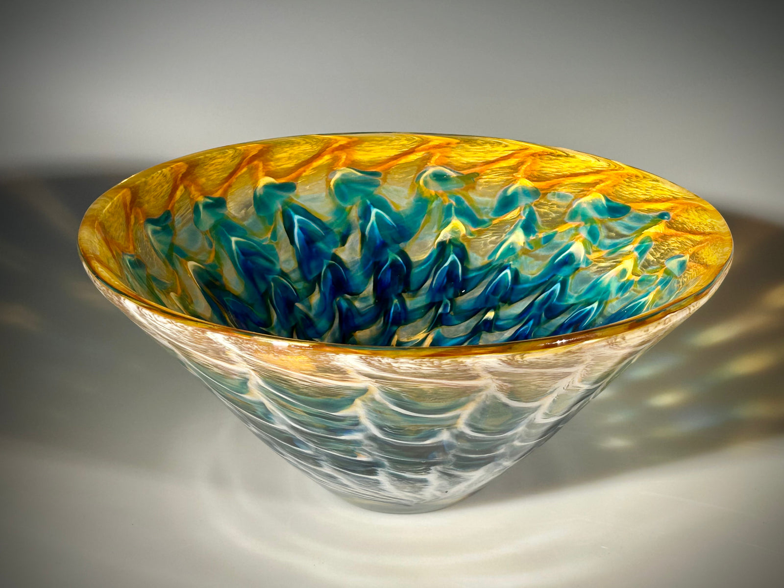 Gold/Blue Optic Bowl