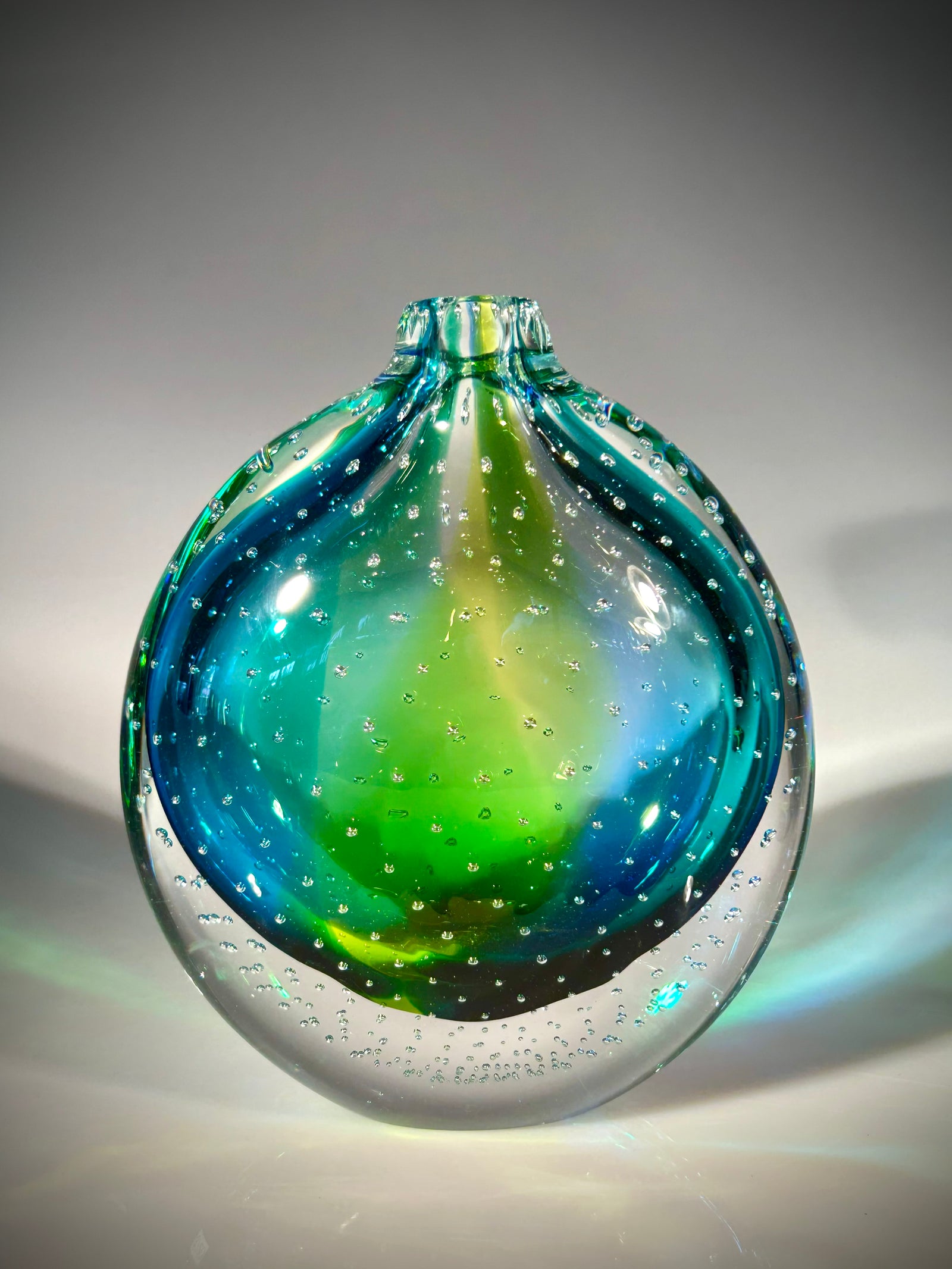 Blue/Lime Bubble Vase