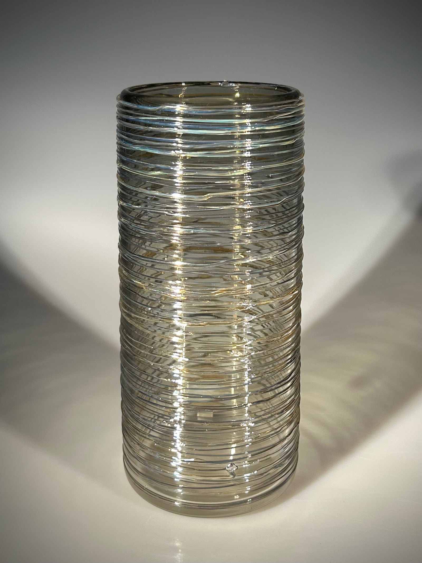 Grey Threaded Vase
