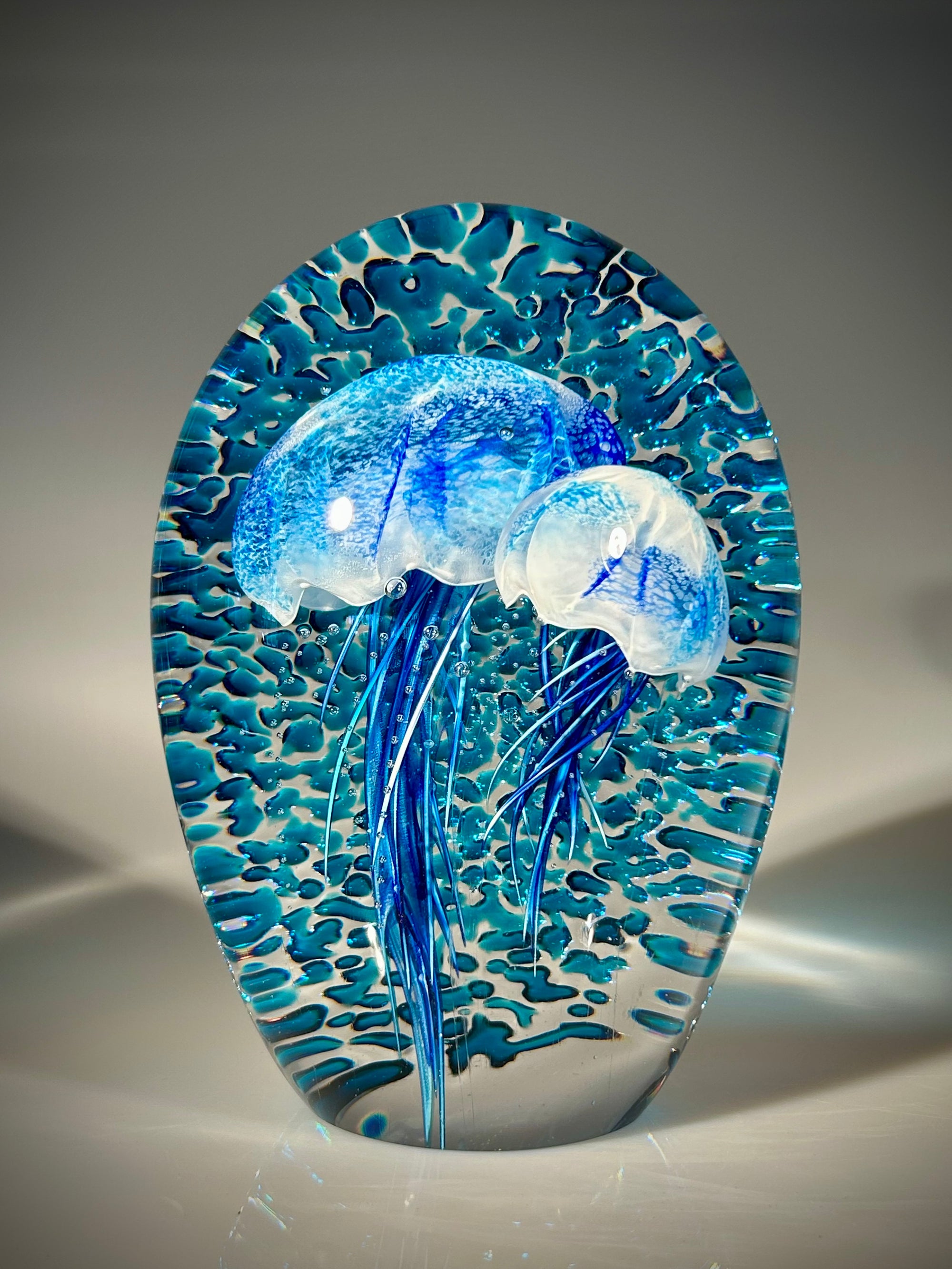 Blue/Blue Ripple Double Jellyfish