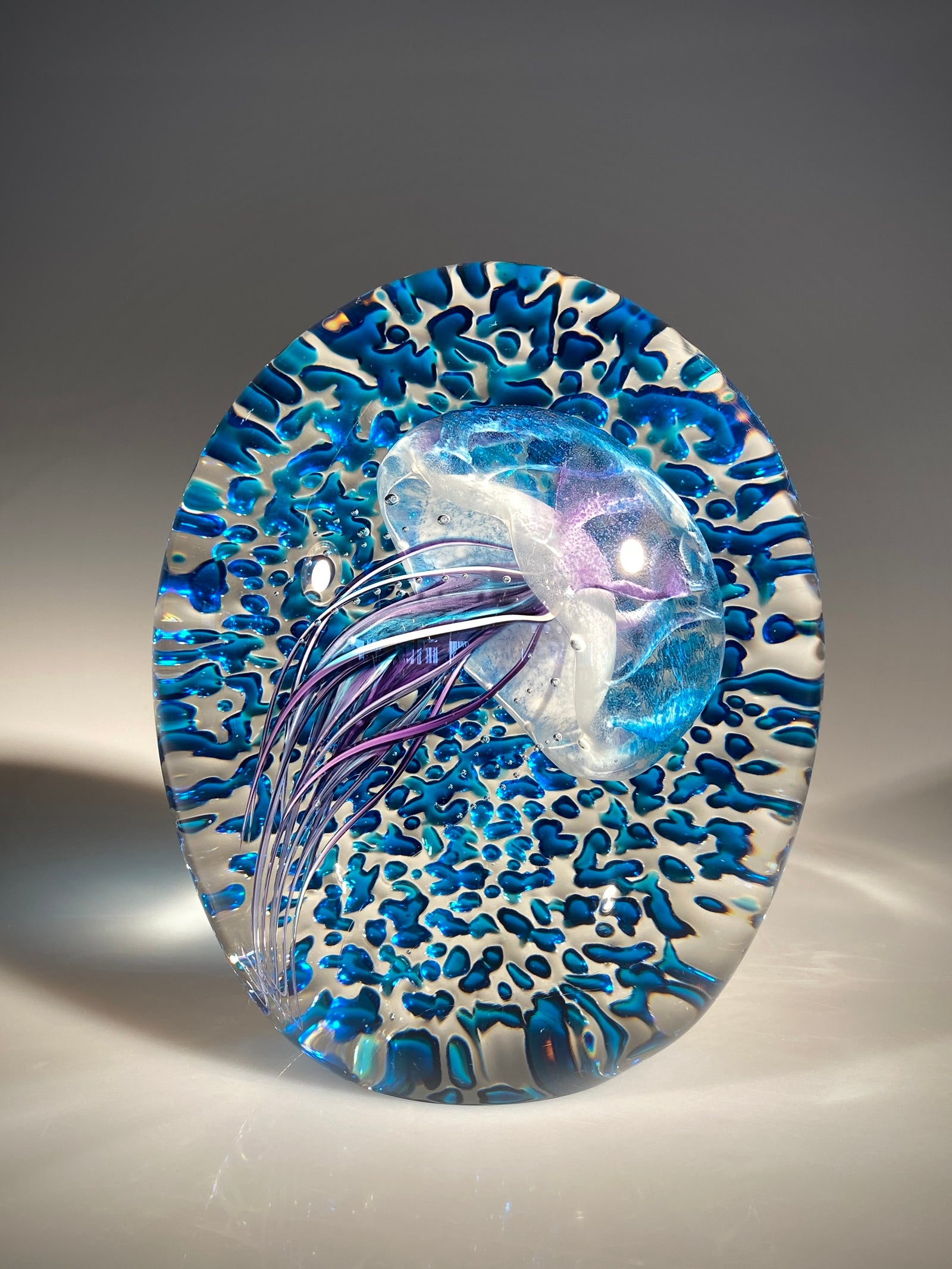 Blue/Amethyst Ripple Sideways Jellyfish