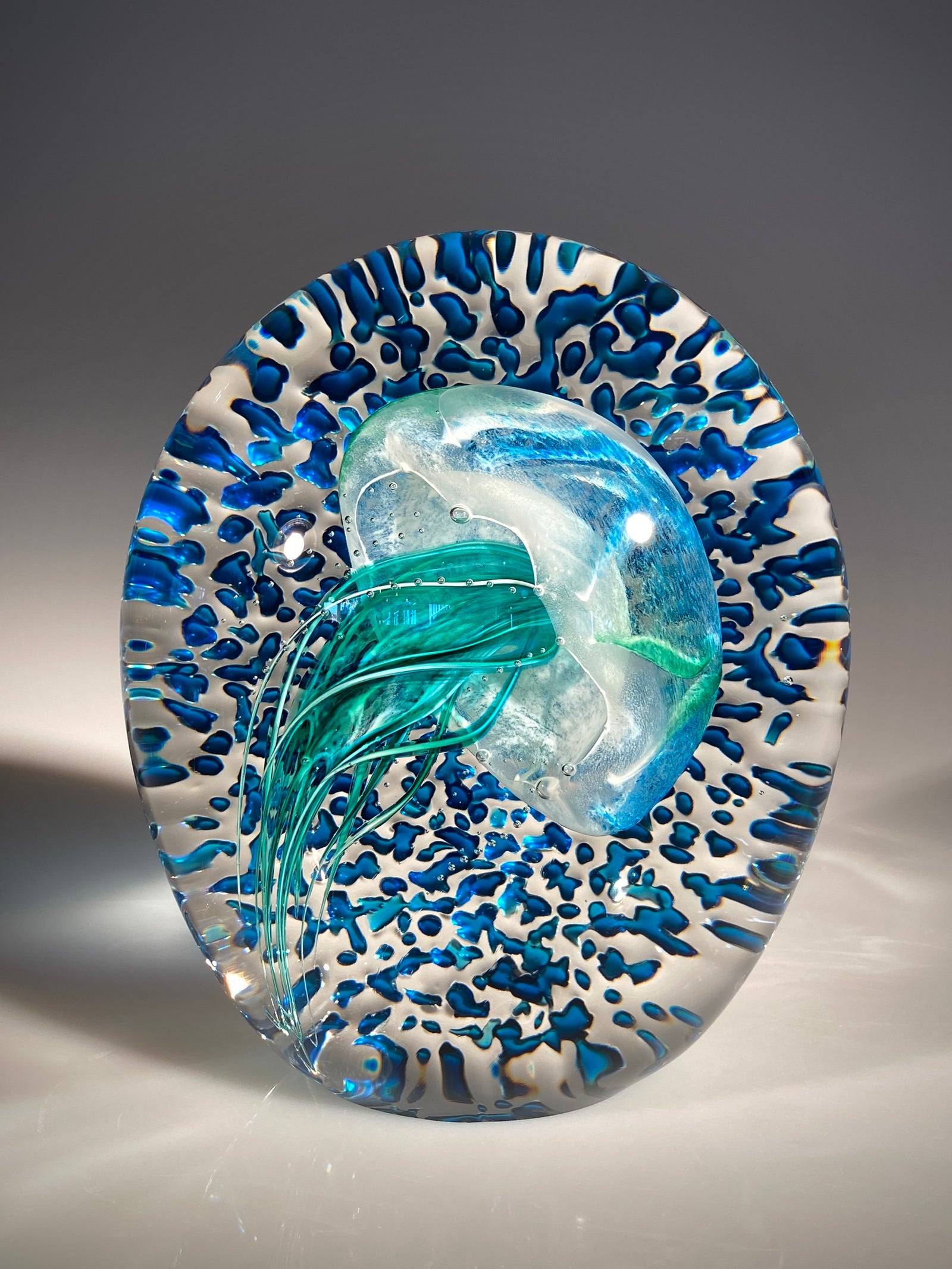 Blue/Green Ripple Sideways Jellyfish
