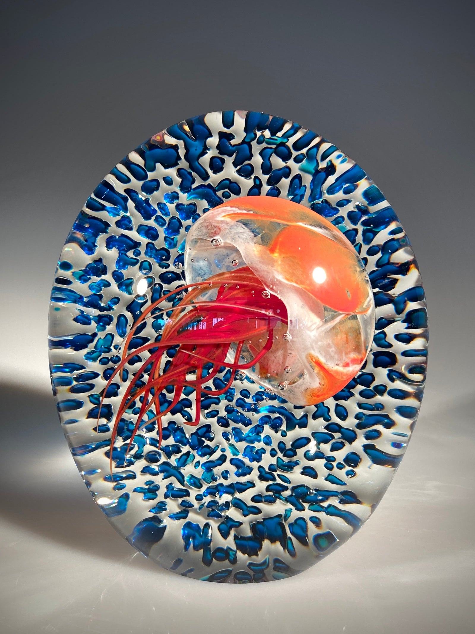 Red Ripple Sideways Jellyfish