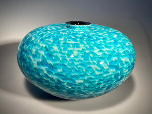 Turquoise Feather Vase