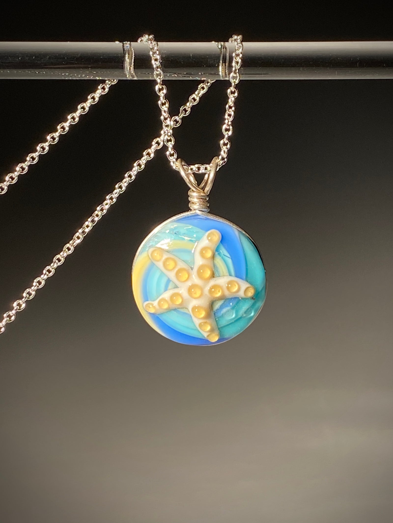 Starfish Pendant on Sterling Silver