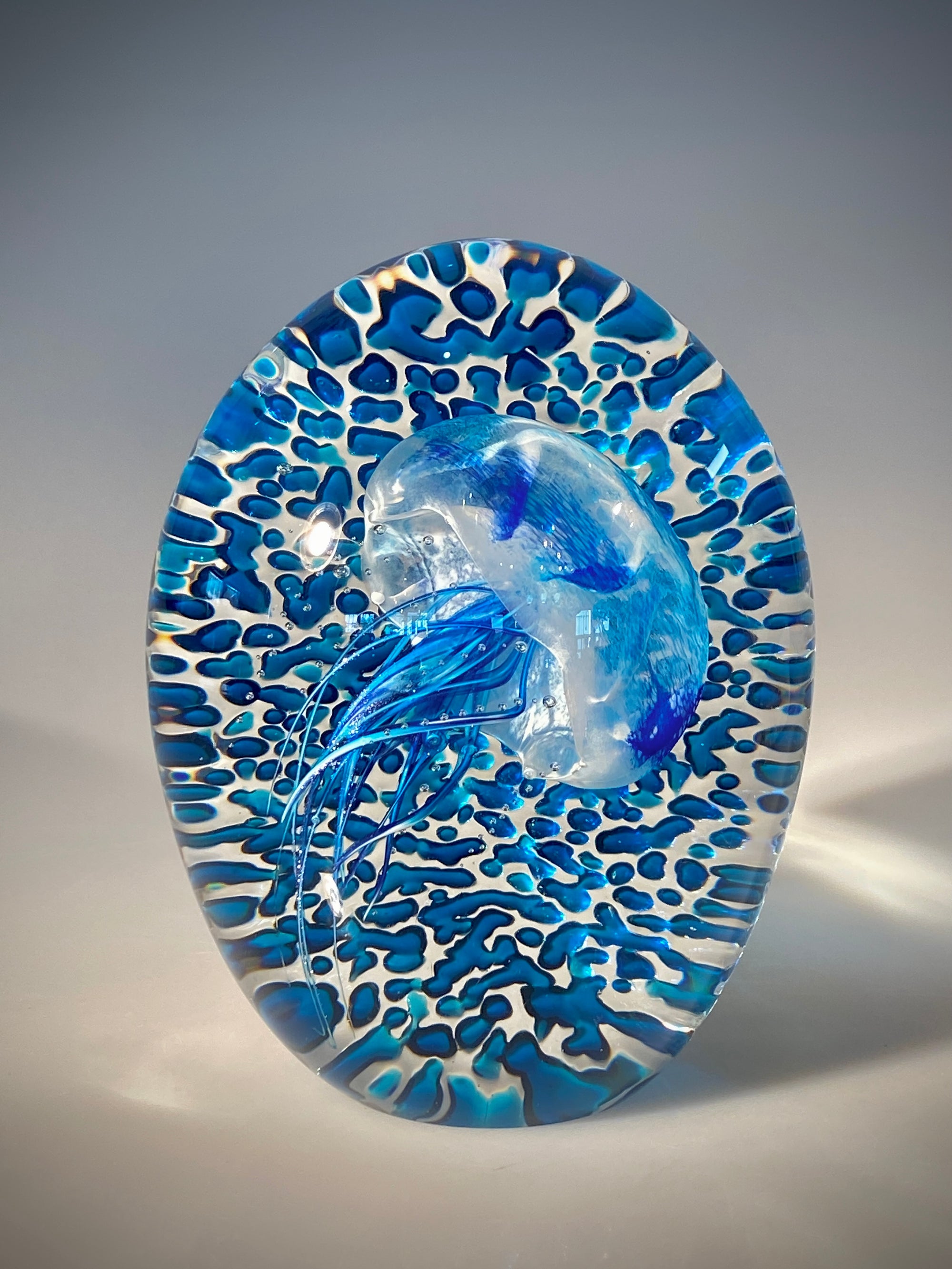 Blue/Blue Sideways Ripple Jellyfish