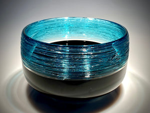 Black and Blue Threaded Bowl