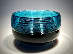 Black and Blue Threaded Bowl