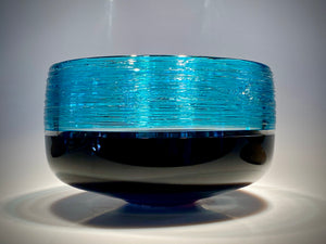 Black and Blue Threaded Bowl