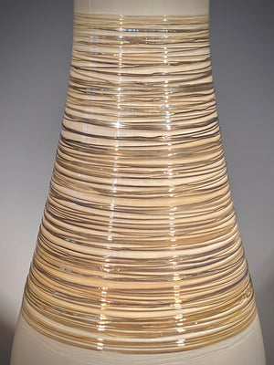 White Gold Threaded Vase
