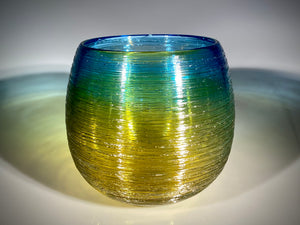 Gold Blue Fade Threaded Bowl