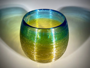 Gold Blue Fade Threaded Bowl