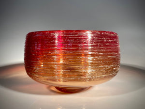 Red Fade Threaded Bowl