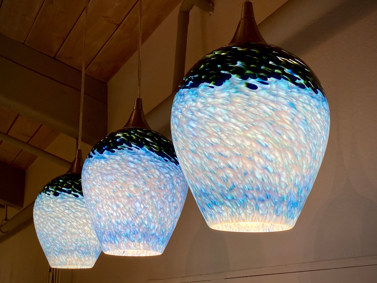 Large Sky Blue Pendant Shade