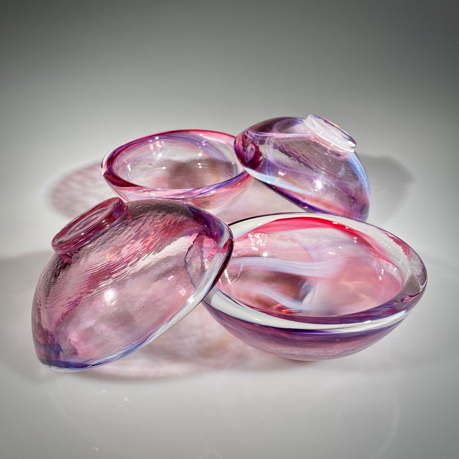 Set of Four Ruby/Amethyst Da Kine Bowls